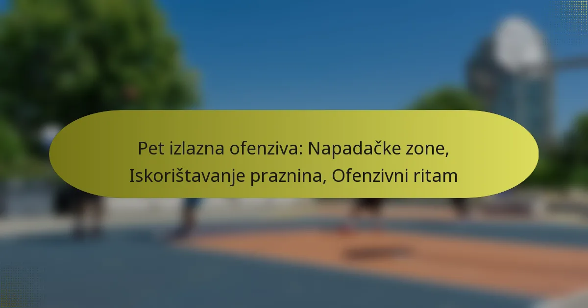 Pet izlazna ofenziva: Napadačke zone, Iskorištavanje praznina, Ofenzivni ritam