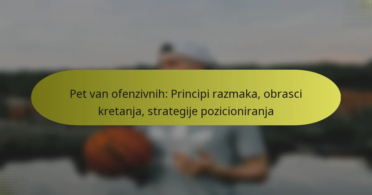 Pet van ofenzivnih: Principi razmaka, obrasci kretanja, strategije pozicioniranja