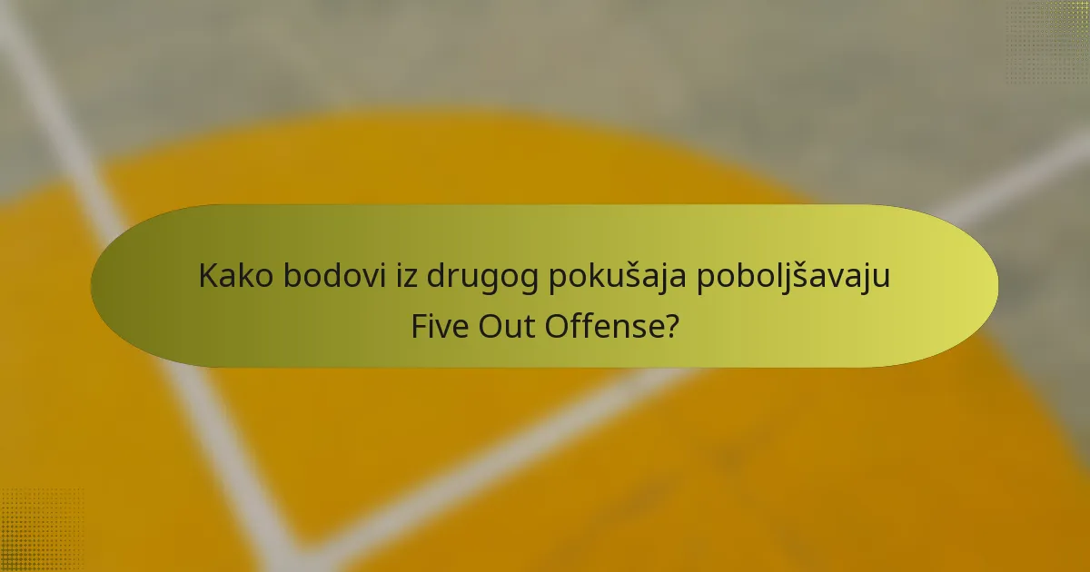 Kako bodovi iz drugog pokušaja poboljšavaju Five Out Offense?