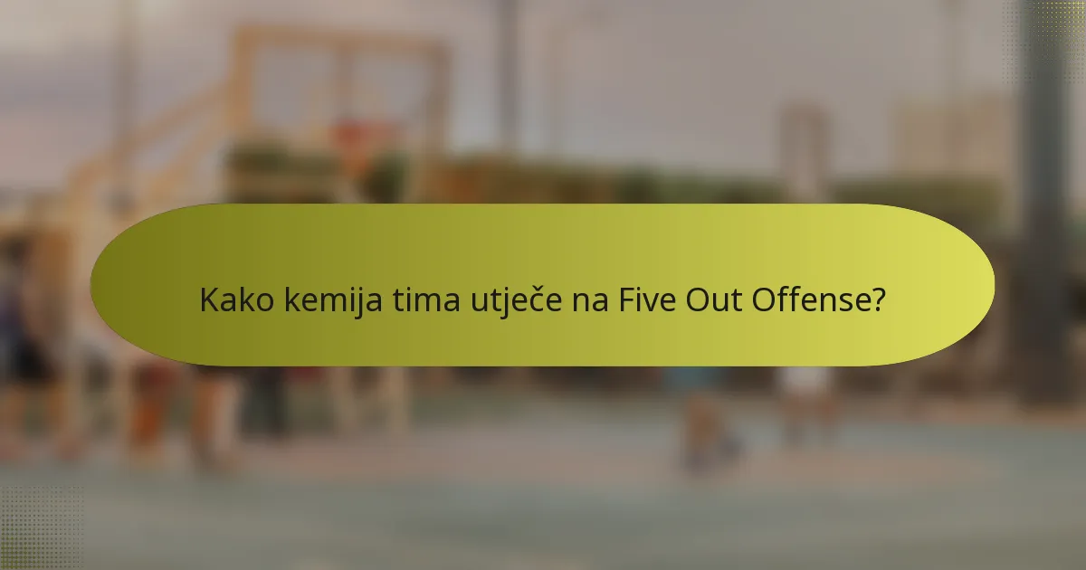 Kako kemija tima utječe na Five Out Offense?